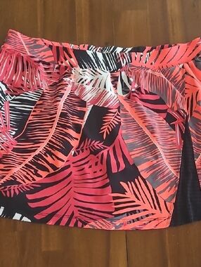 Tail Black and Hot Pink Zebra Leaf Skort